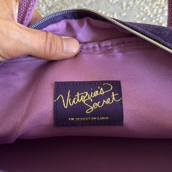 Victoria’s Secret Tote make up Bag purple and gold new with tags - Picture 3 of 9